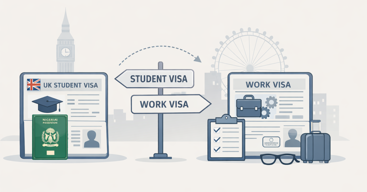 How Nigerian students switch from UK student visa to work visa