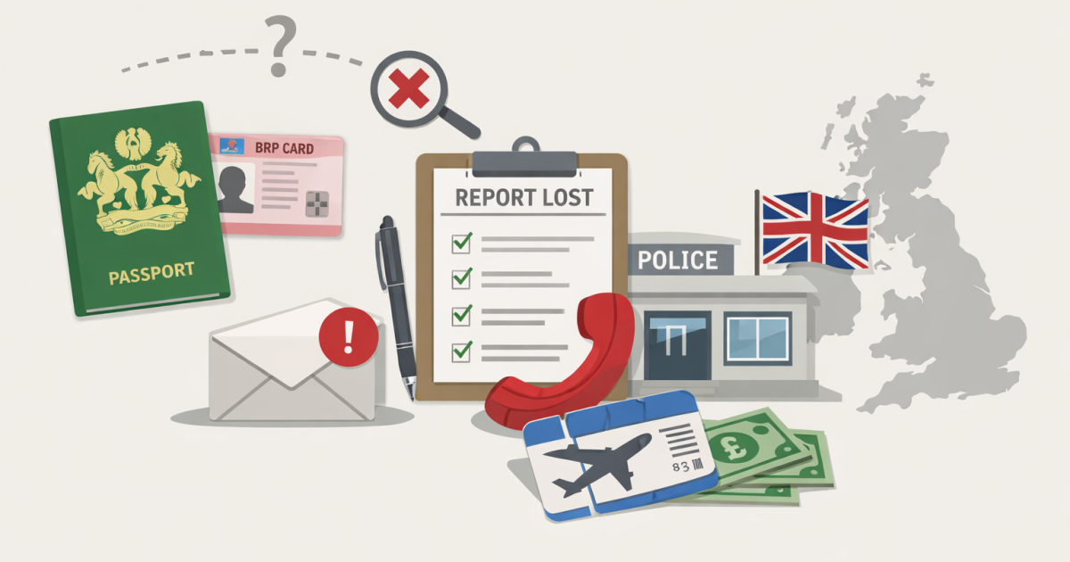 Lost Passport or BRP in the UK: Steps Nigerian Students Must Take