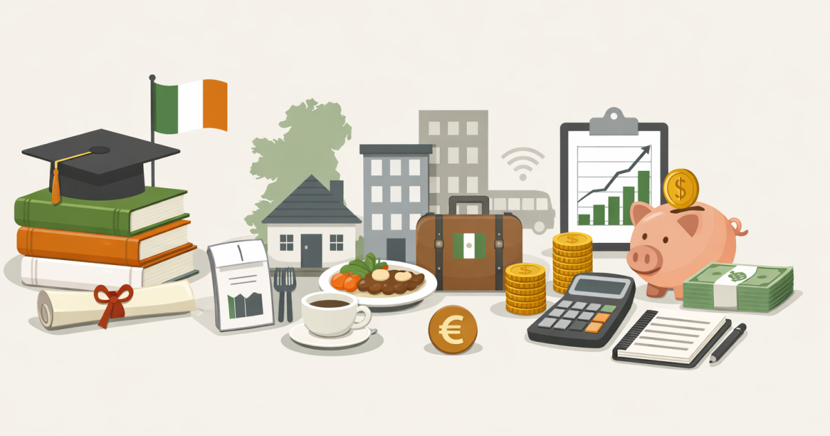 Total cost of studying in Ireland for Nigerian students tuition and living expenses breakdown
